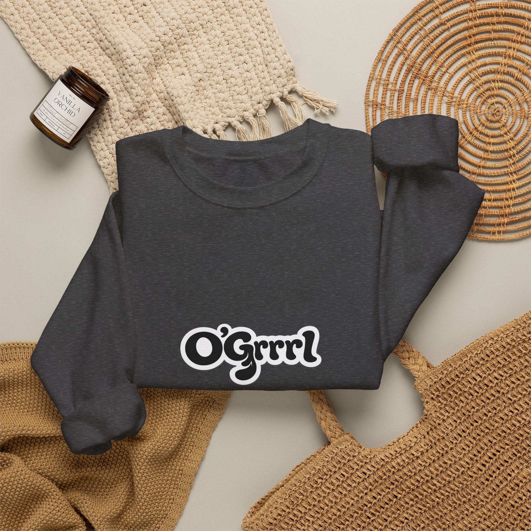 O'Grrl Retro Logo Sweatshirt — Vintage Script Crewneck