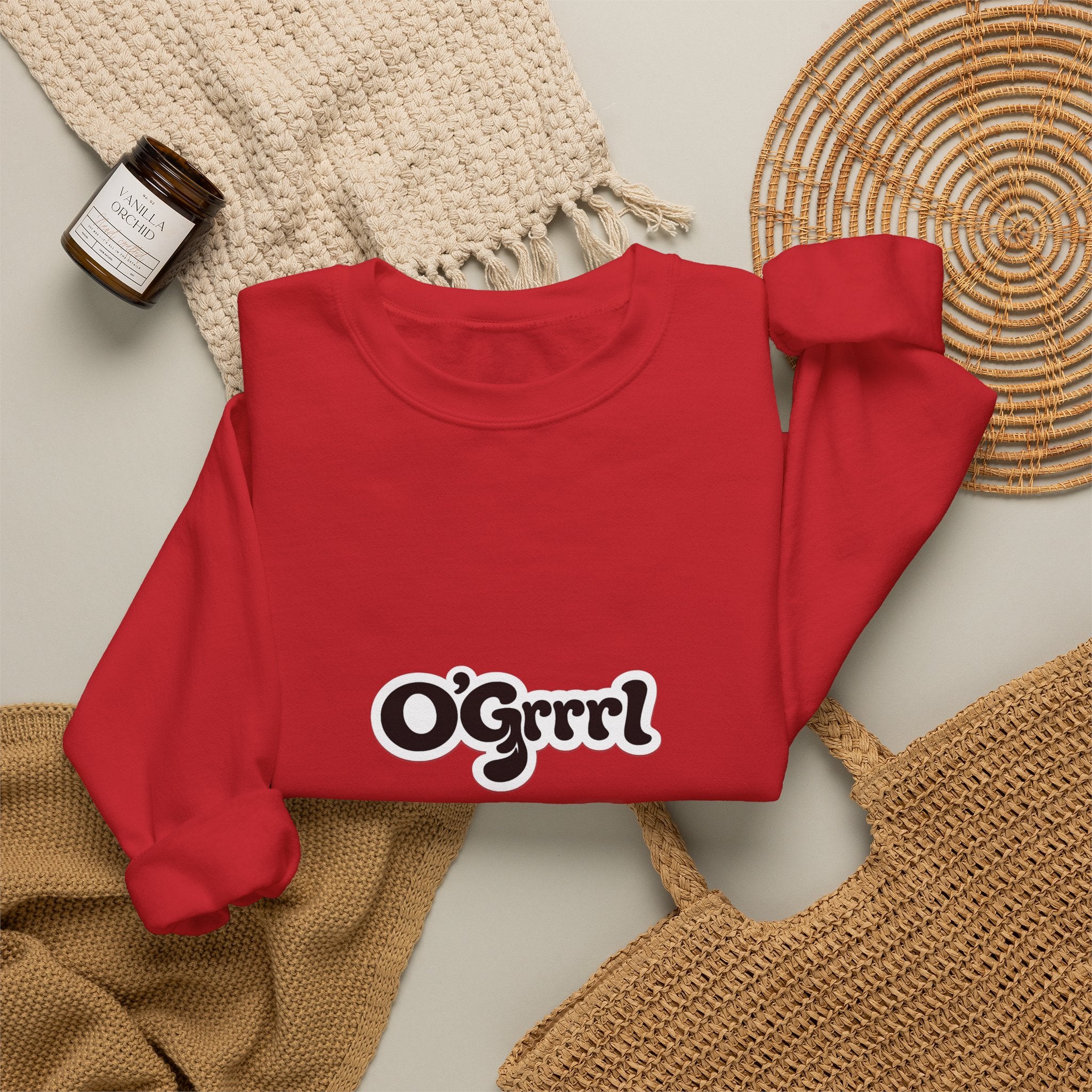 O'Grrl Retro Logo Sweatshirt — Vintage Script Crewneck
