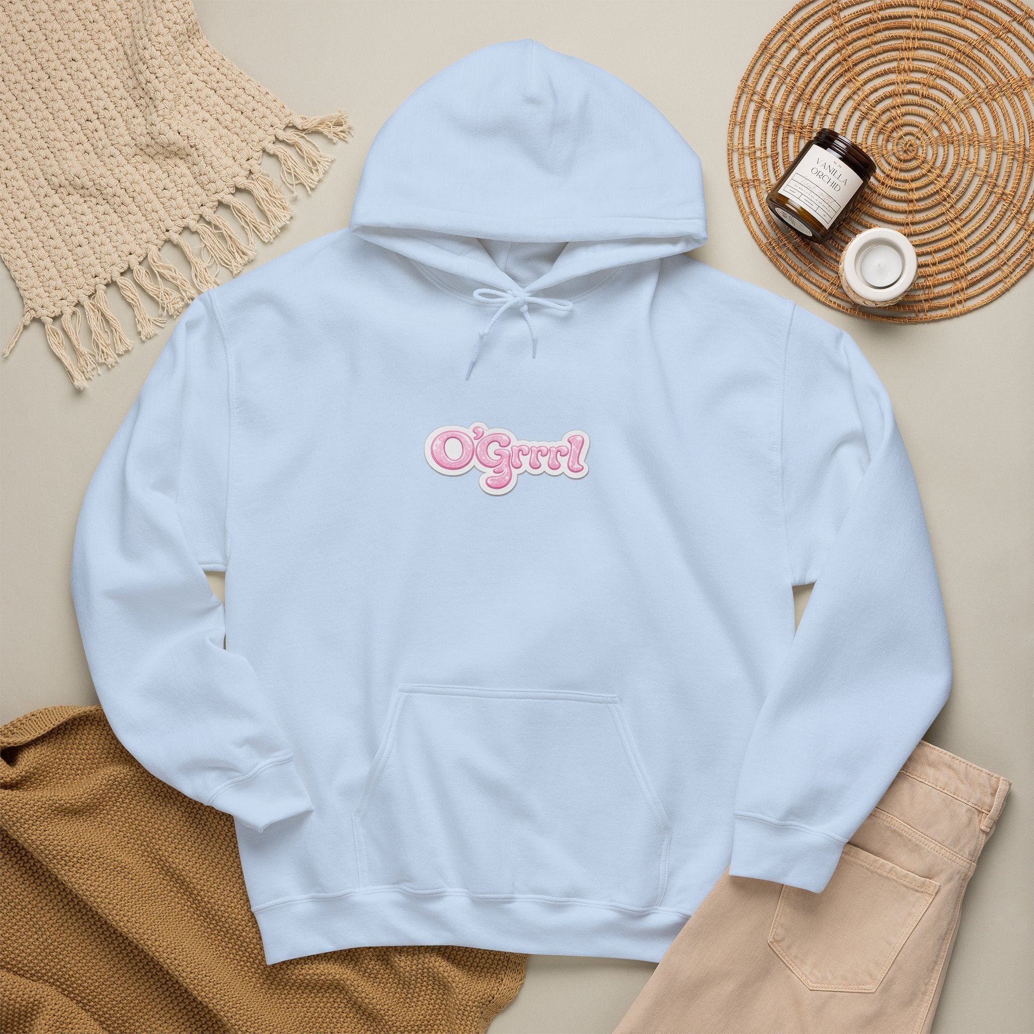 O’Grrrl OG Pink Script Hoodie