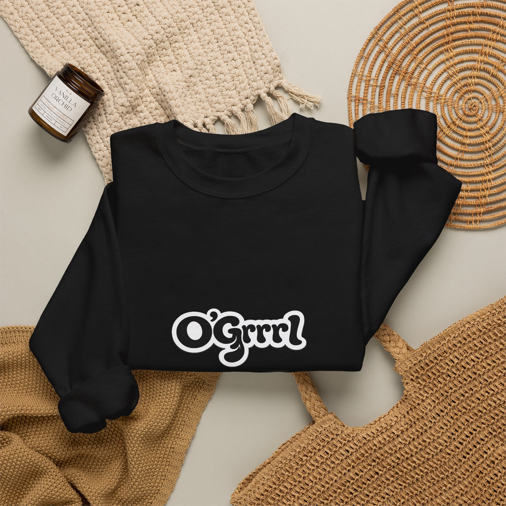 O'Grrl Retro Logo Sweatshirt — Vintage Script Crewneck