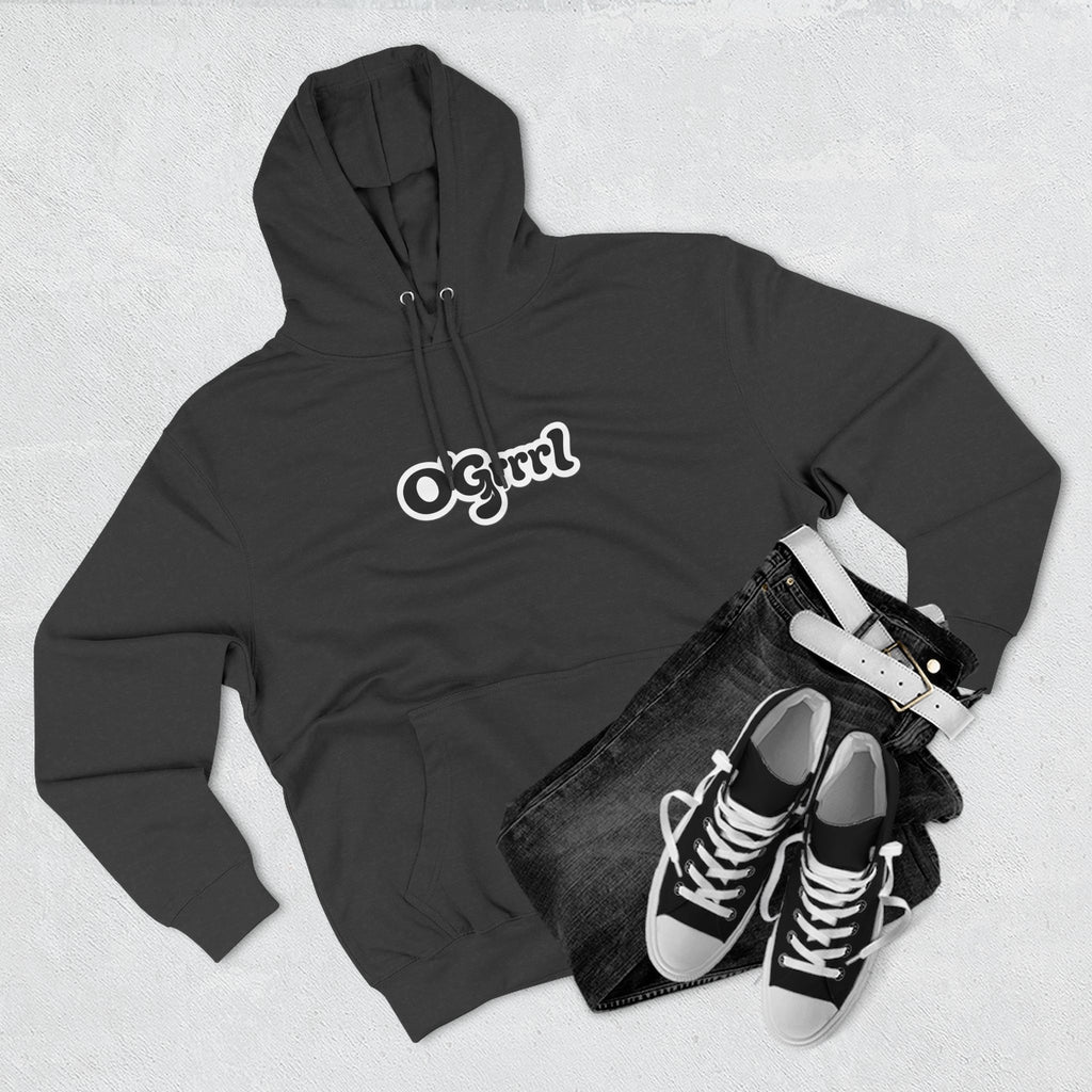 O'Grrl Logo Hoodie — Retro Script Fleece Pullover